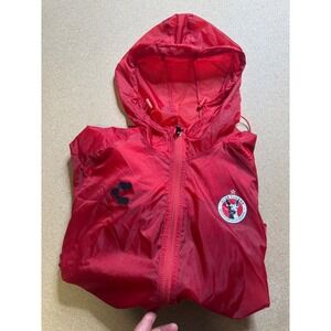 Charly‎ Club Tijuana Red Lightweight Rain Jacket Windbreaker Hooded Mens M/M